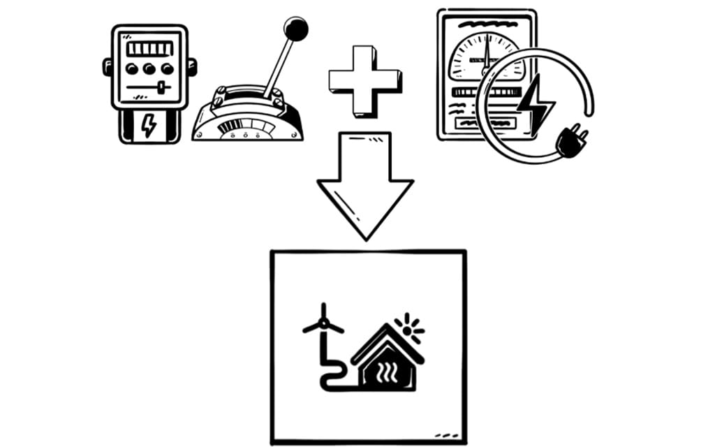 Animierte Figuren zum Thema Strom